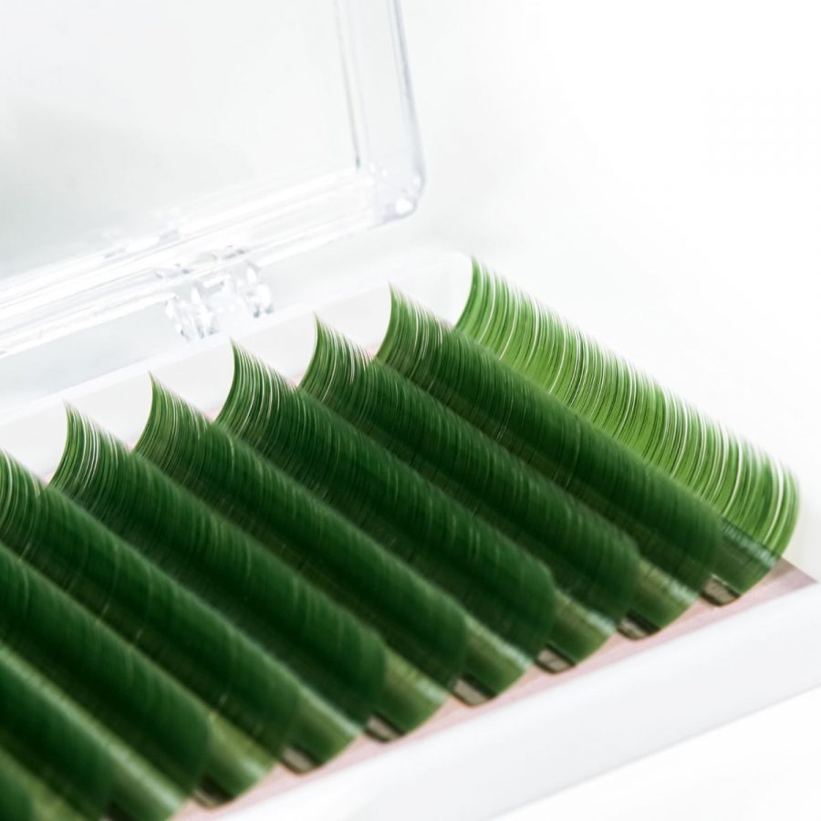 Green Color lash tray