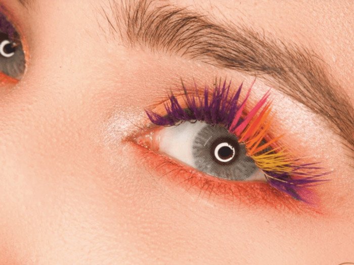 Your colored lash extensions will draw people’s attention at first sight
