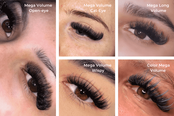 Mega Volume Lash extension Styles