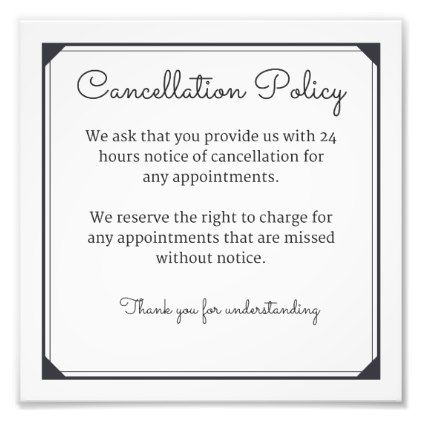 A lash cancellation policy must be thoroughly framed for efficiency
