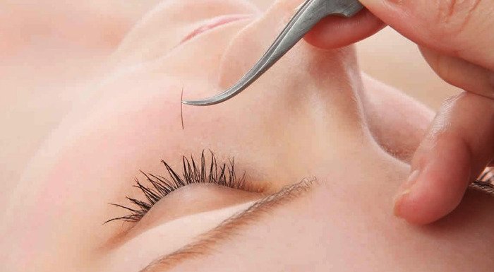 Clean lash tweezers to make it easy to apply lashes 