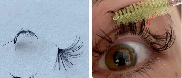 Low-quality of lash lead to clumpy eyelash extensions
