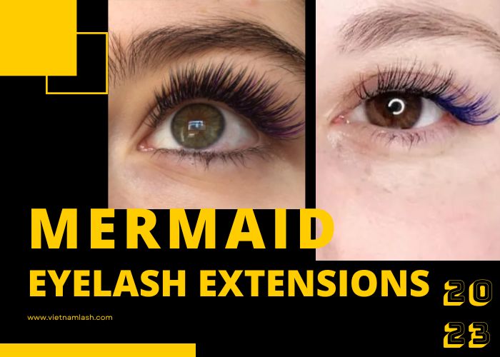 Mermaid eyelash extensions