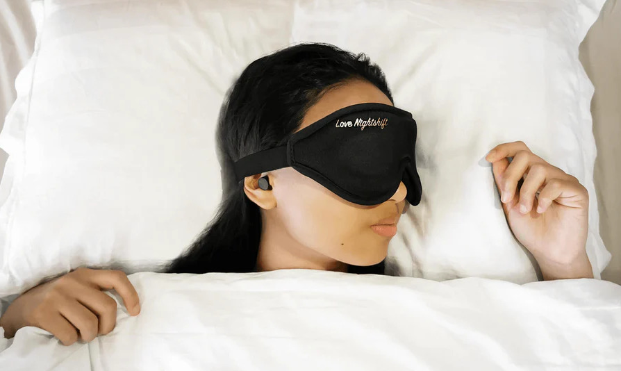 Use sleep mask to protect eyelash extensions