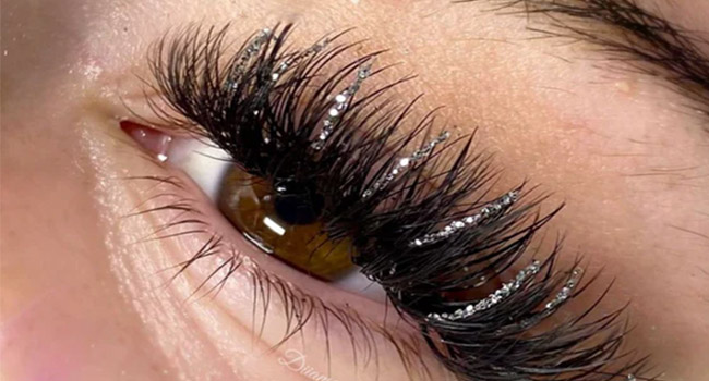 glitter lash extensions