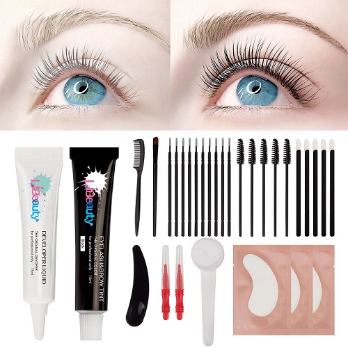 Eyelash tinting at home by using tinting kit