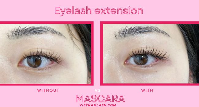It is not very different from using and not use mascara