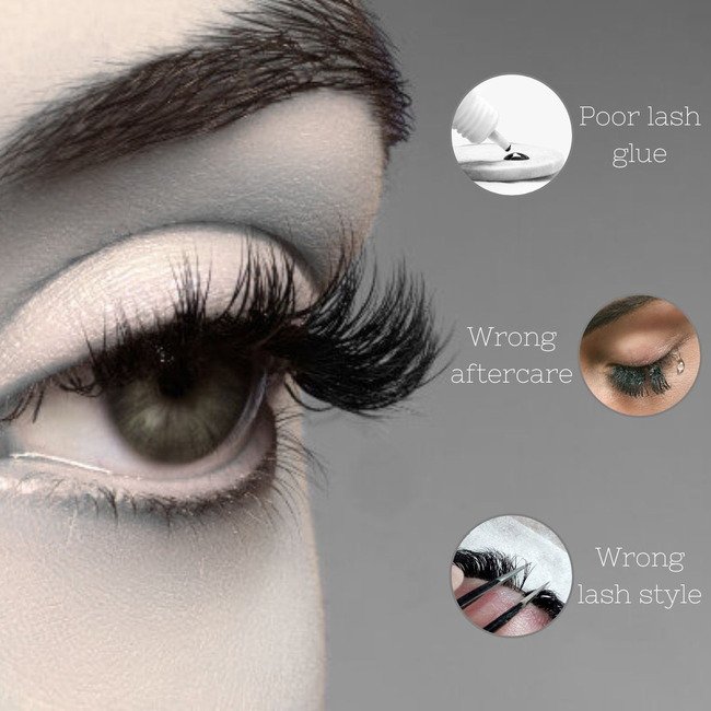 The occurrence of drooping eyelashes stem from a number of factors