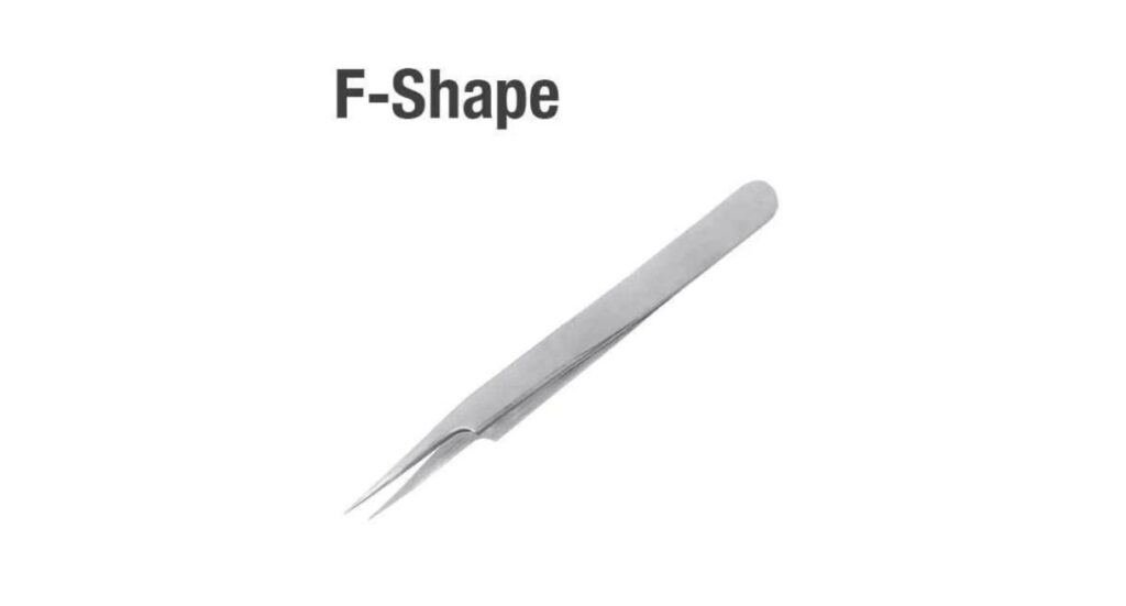 F Shape - Pointed Straight Lash Tweezers