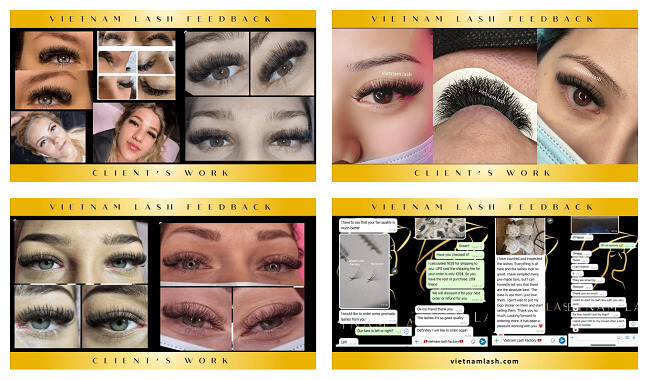Some stunning reviews from the Vietnam Lash Factory’s dear lash customers