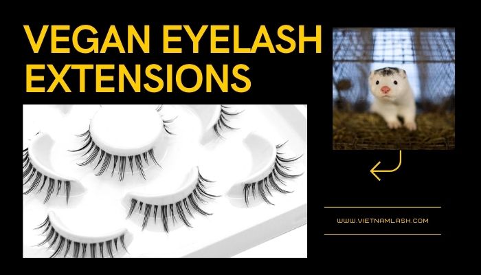 Vegan eyelash extensions