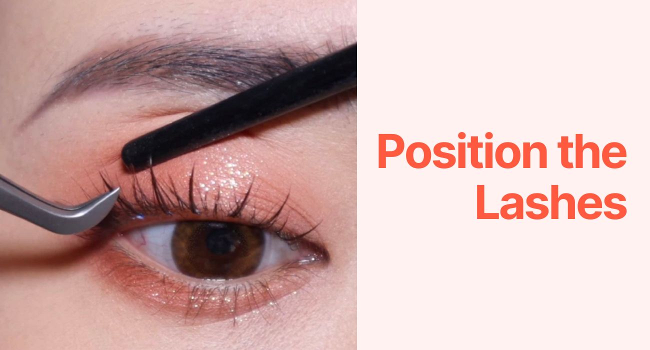 position lashes