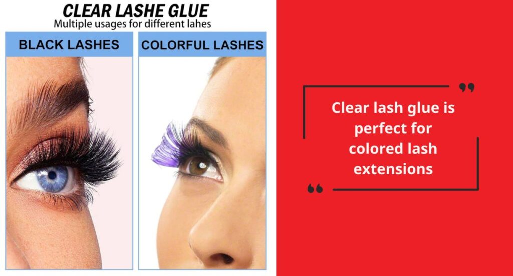 clear or black lash glue